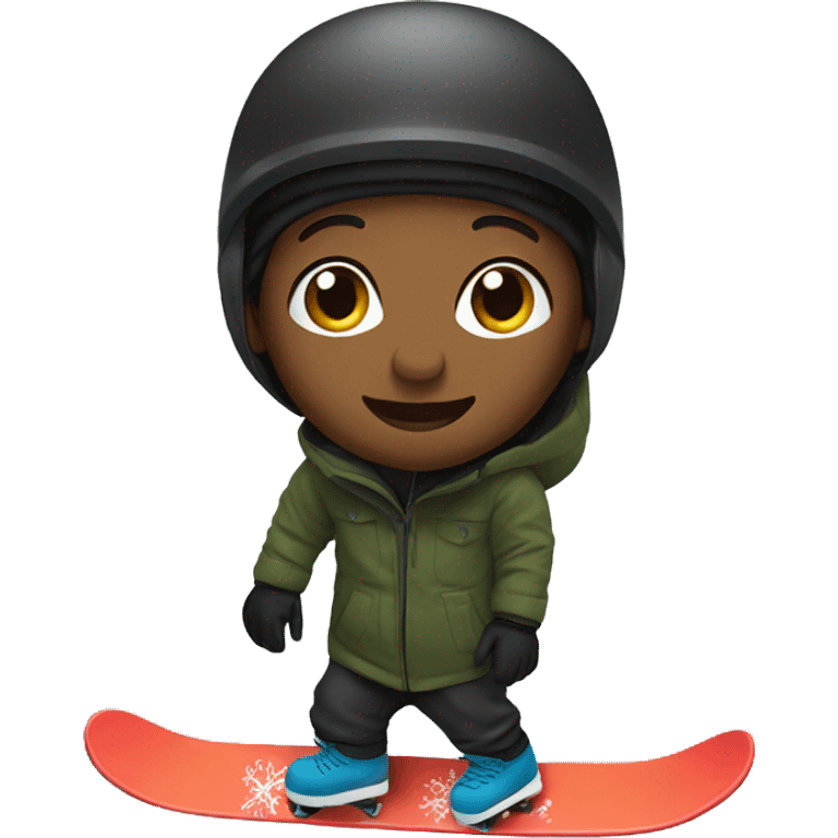 Black snowboarder emoji