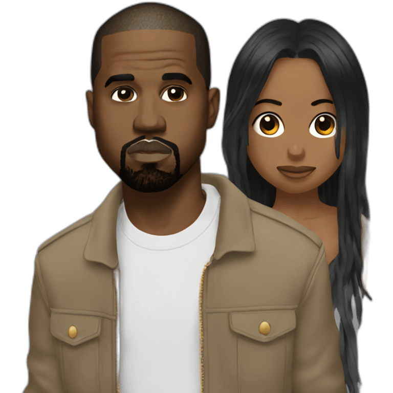 Kanye west with Travis scott emoji