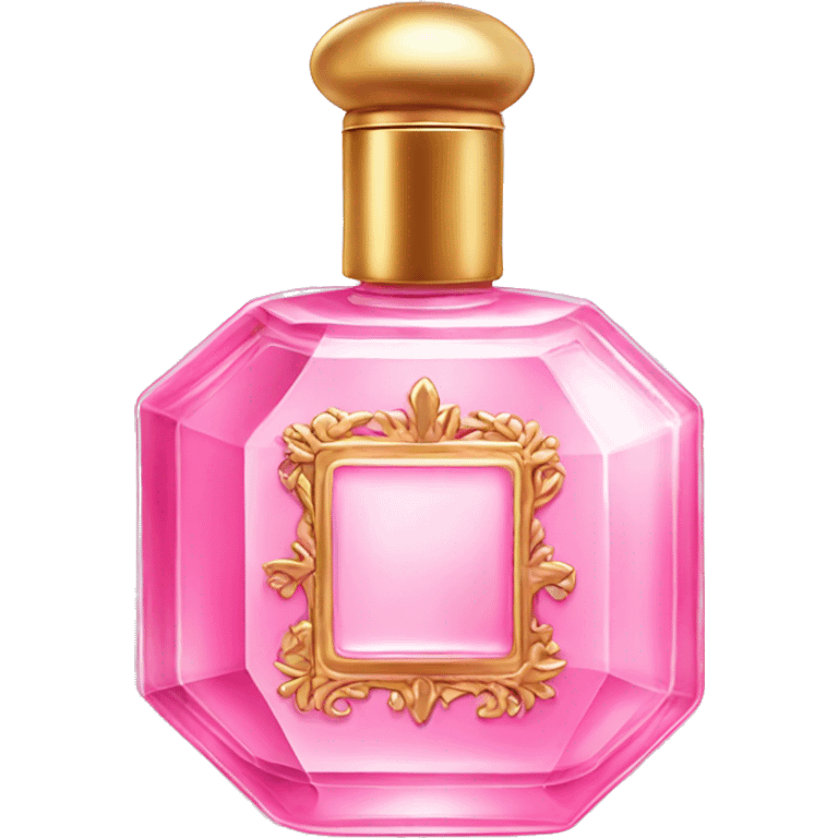 Pink perfume with classic decoration  emoji