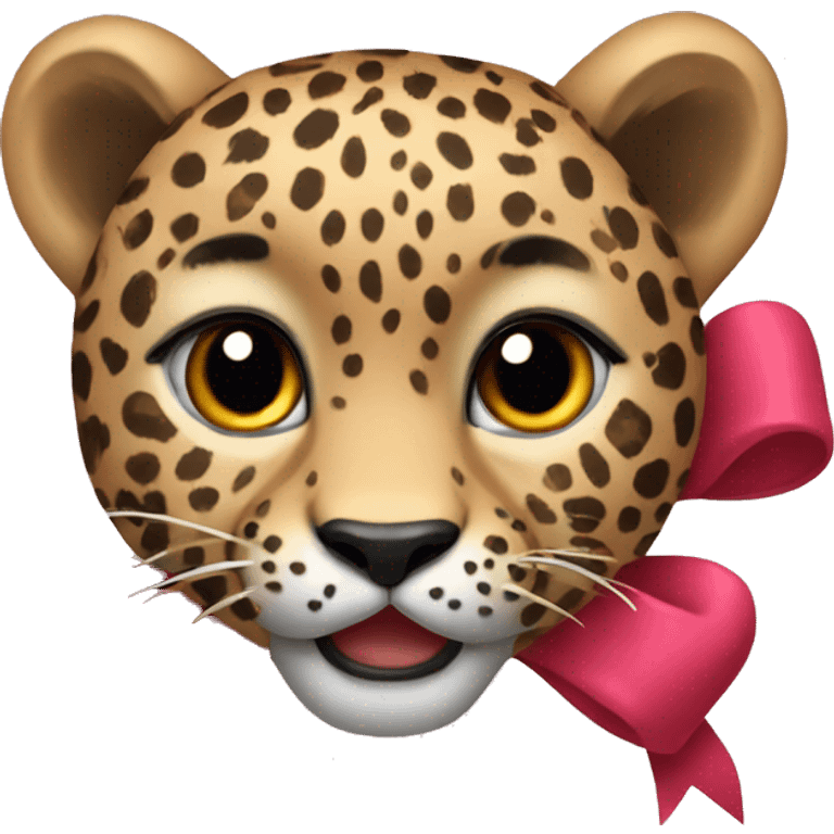 Leopard with bow  emoji