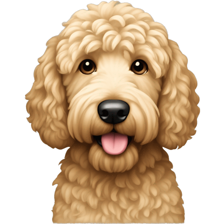 Beige goldendoodle  emoji