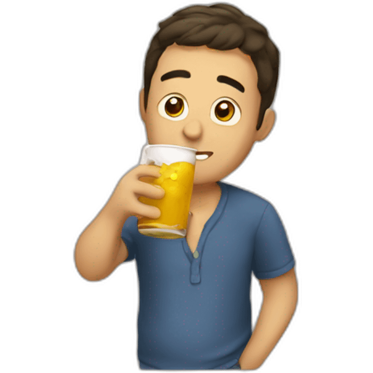 guy drinking emoji