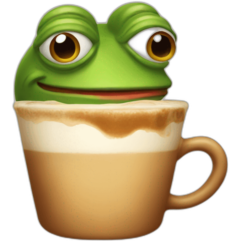 Pepe drink coffee emoji