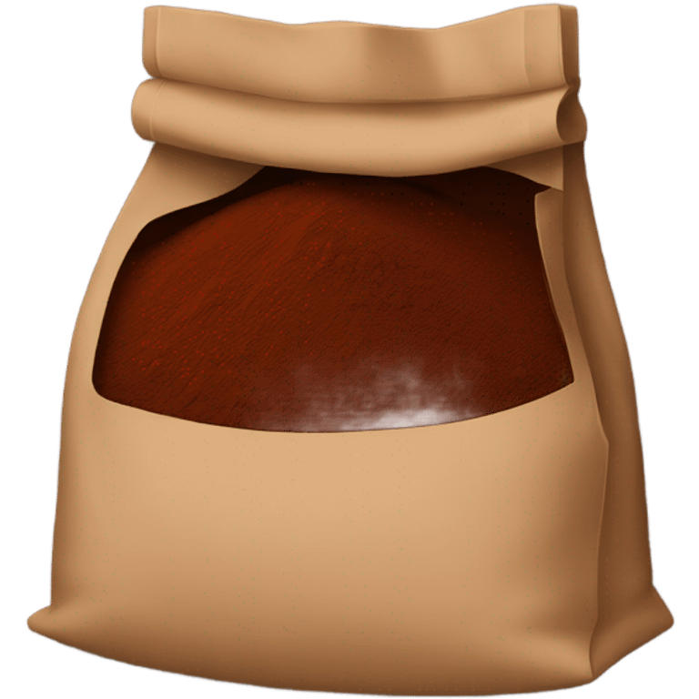 cocoa powder in a bag emoji