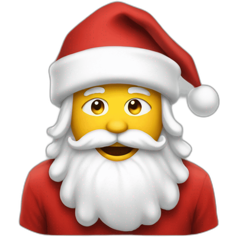 a drunk teen santa with his hat emoji