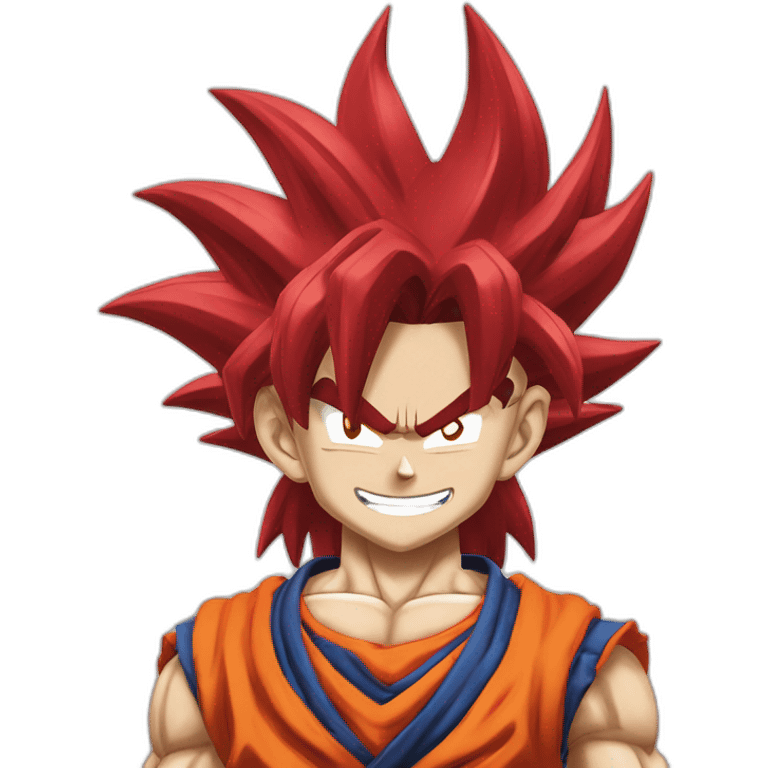 Goku ssj4, smiling, emoji