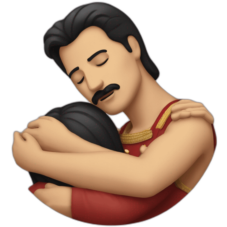 freddy mercury hugging  jesus emoji