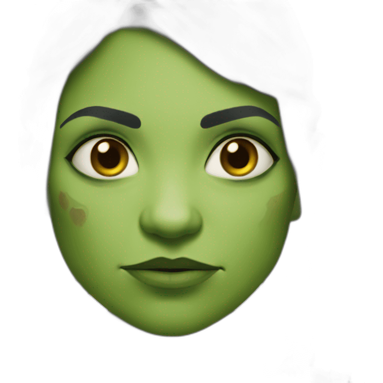 rough female orc face emoji