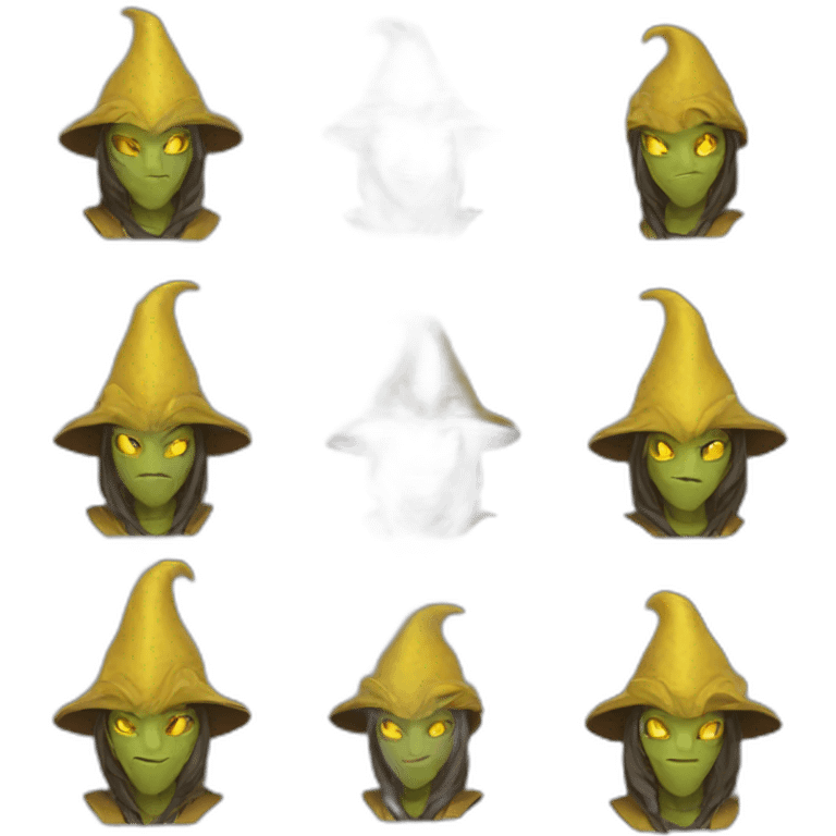 Yellow dragonborn wizard emoji