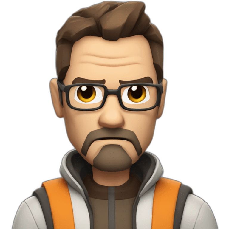 grumpy gordon freeman, frown emoji