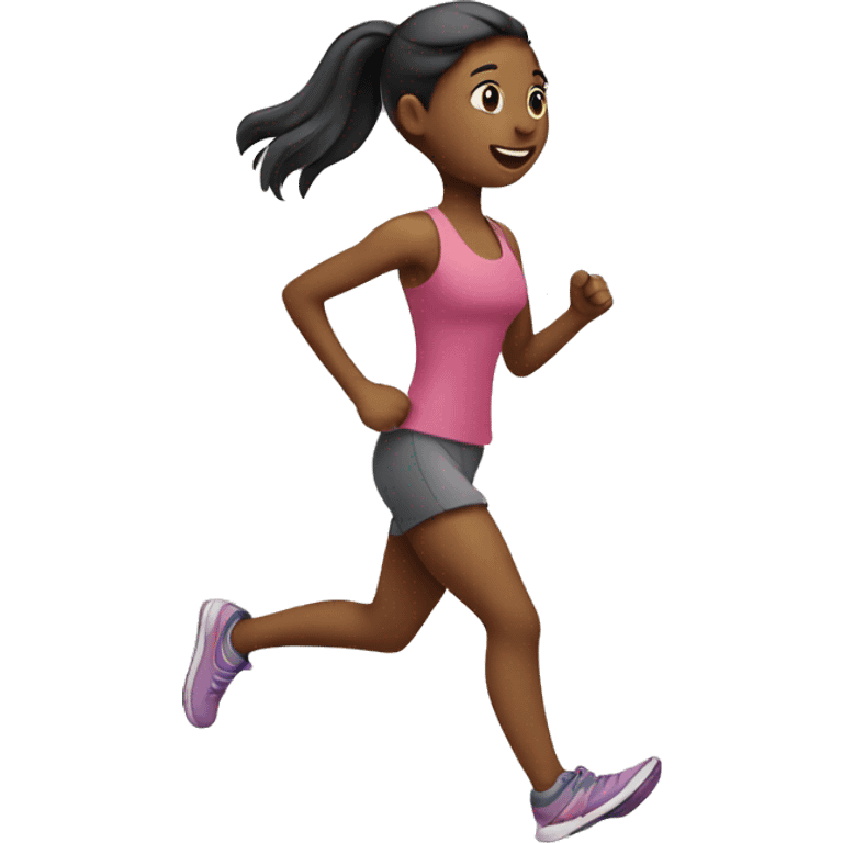 Girl running on a treadmill  emoji