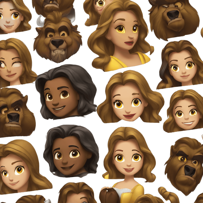 beauty and the beast belle emoji