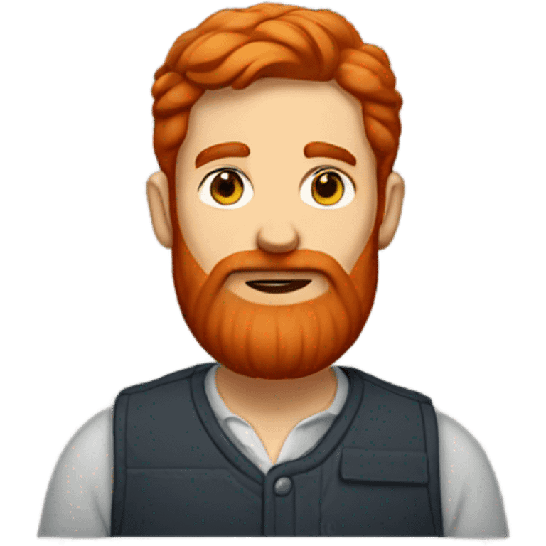 Red hair and bearded man emoji