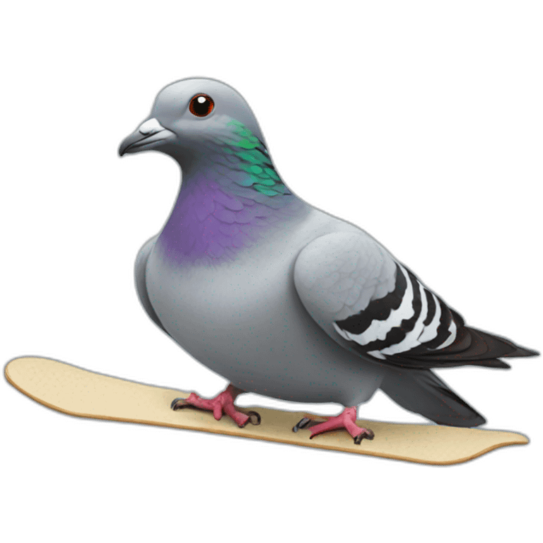 Pigeon skater emoji