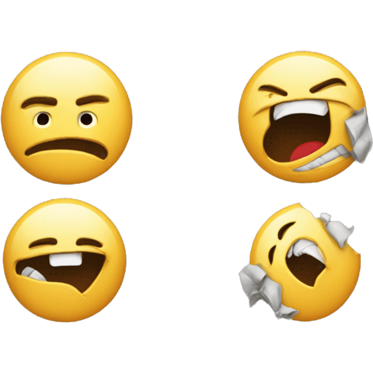 happy and angry and dying at the same time emoji