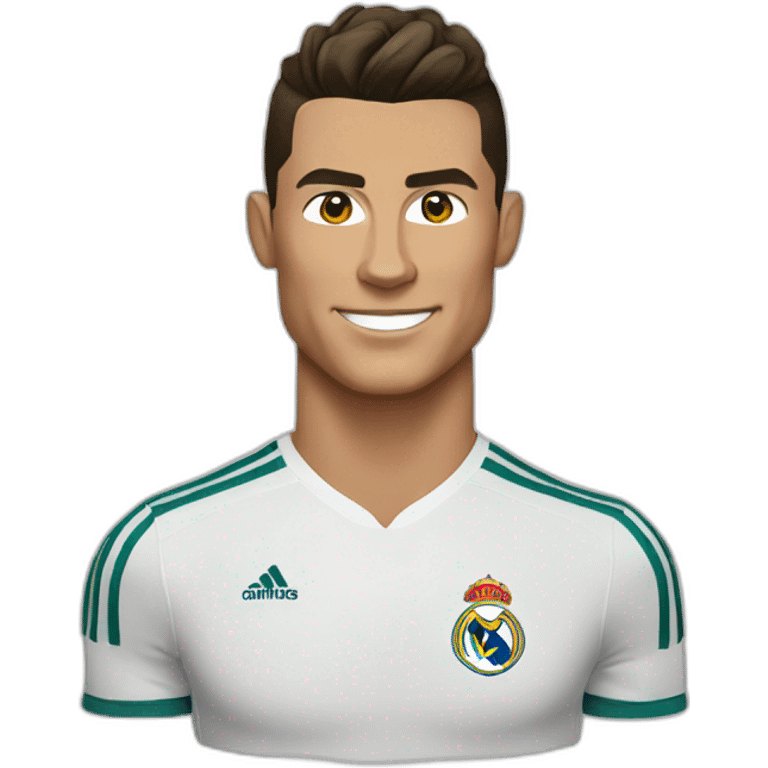 Cristiano Ronaldo in real Madrid jersey  emoji