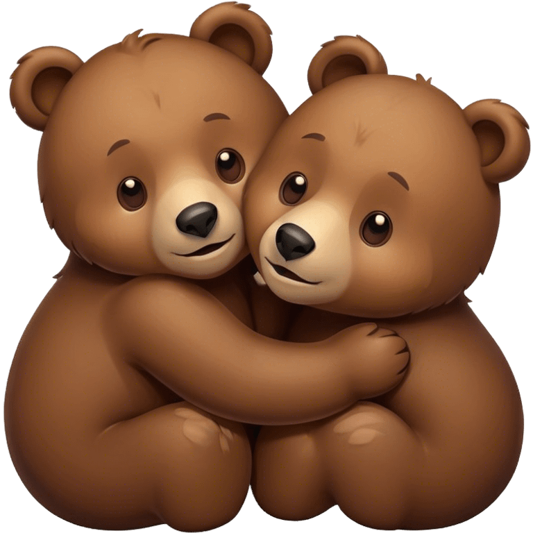 Two bears hugging emoji