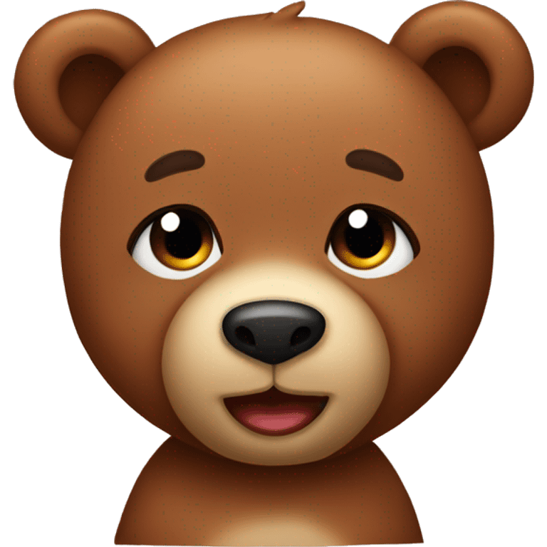 Cute brown teddy beat emoji