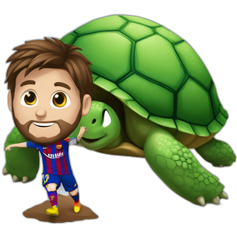 Messi sur tortue emoji