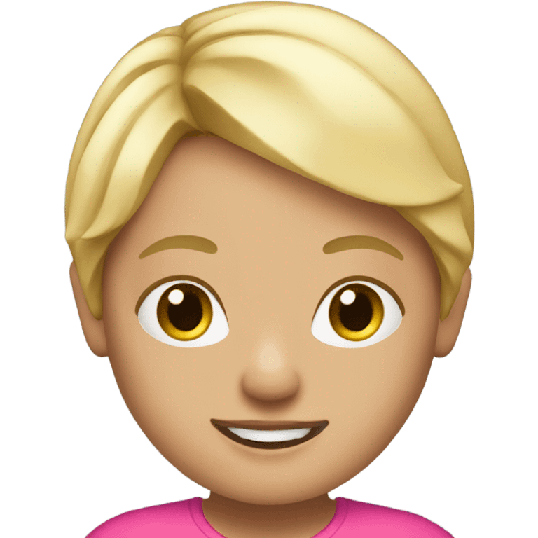 Running girl blonde hair, speedy pink clothes emoji