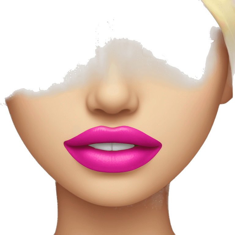 Pink lipstick  emoji