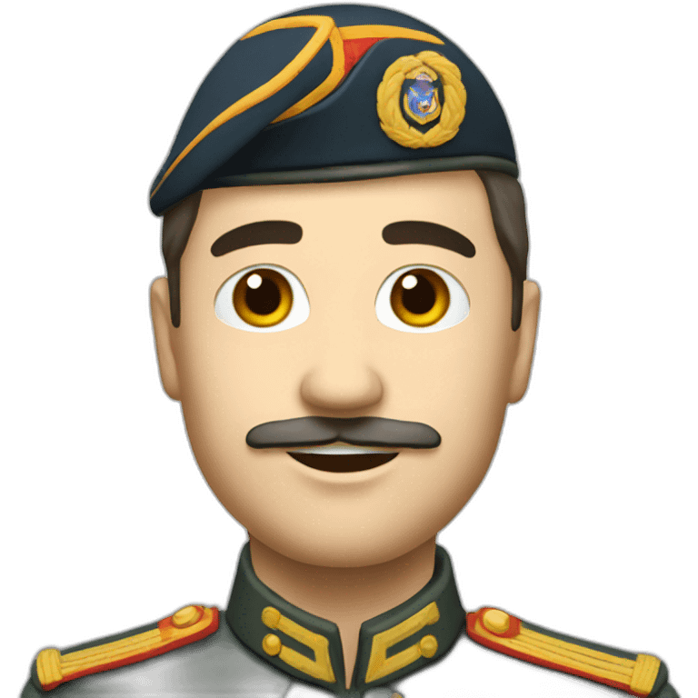 Create an emoji representing a lieutenant of the French army in 1990 emoji