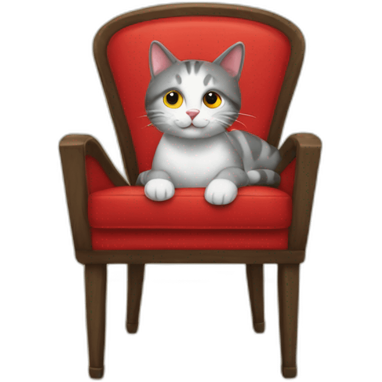 red chair with cat legs emoji