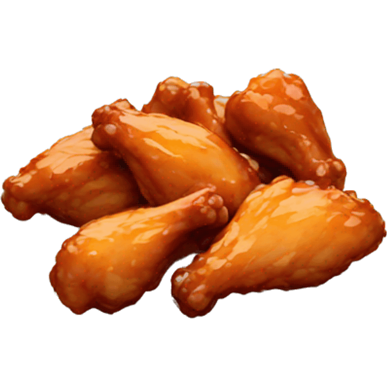 a plate of honey chicken wings emoji