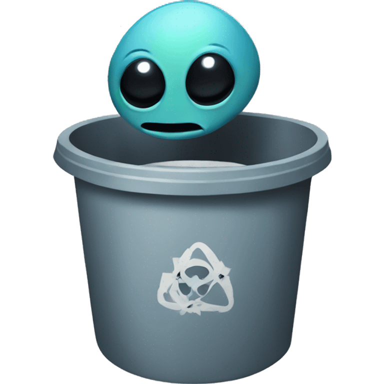 alien in the trash emoji