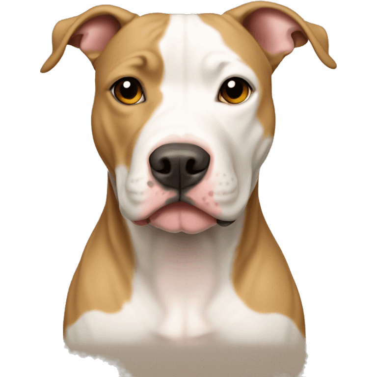 Tan and white pit bull  emoji