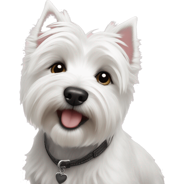 Westie in love baby boy cutie  emoji