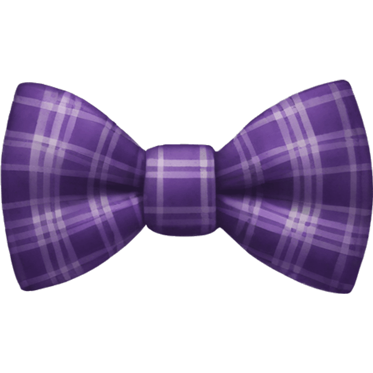 soft purple plaid bow tie emoji