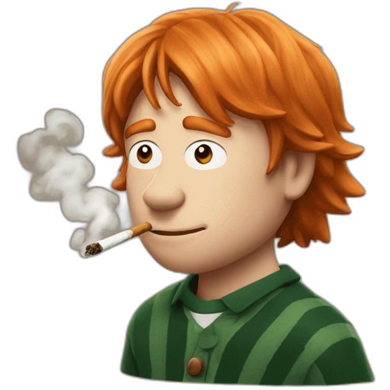 Ron Weasley smoking weed emoji