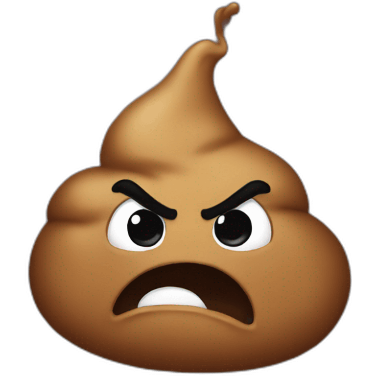 angry poop emoji