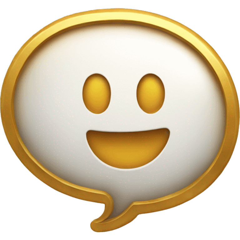 golden chat bubble emoji