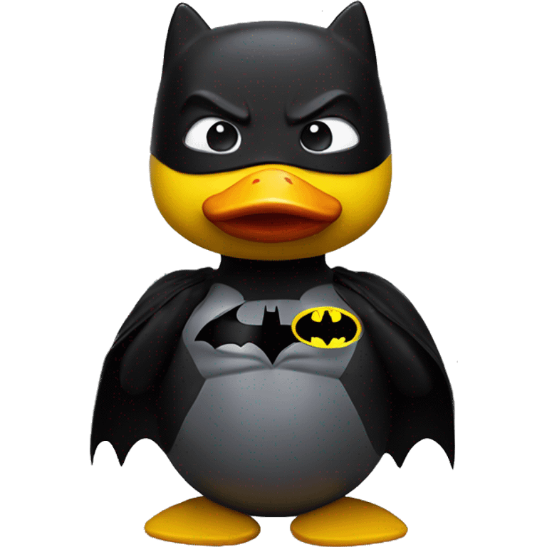 Rubber duck in Batman costume  emoji