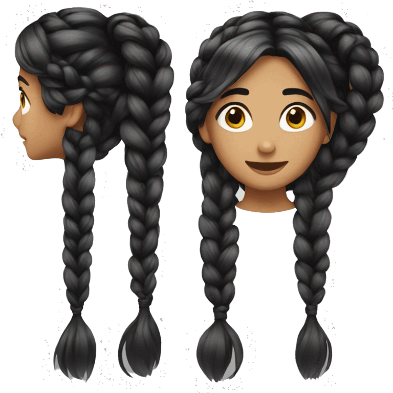 braid-black hair emoji