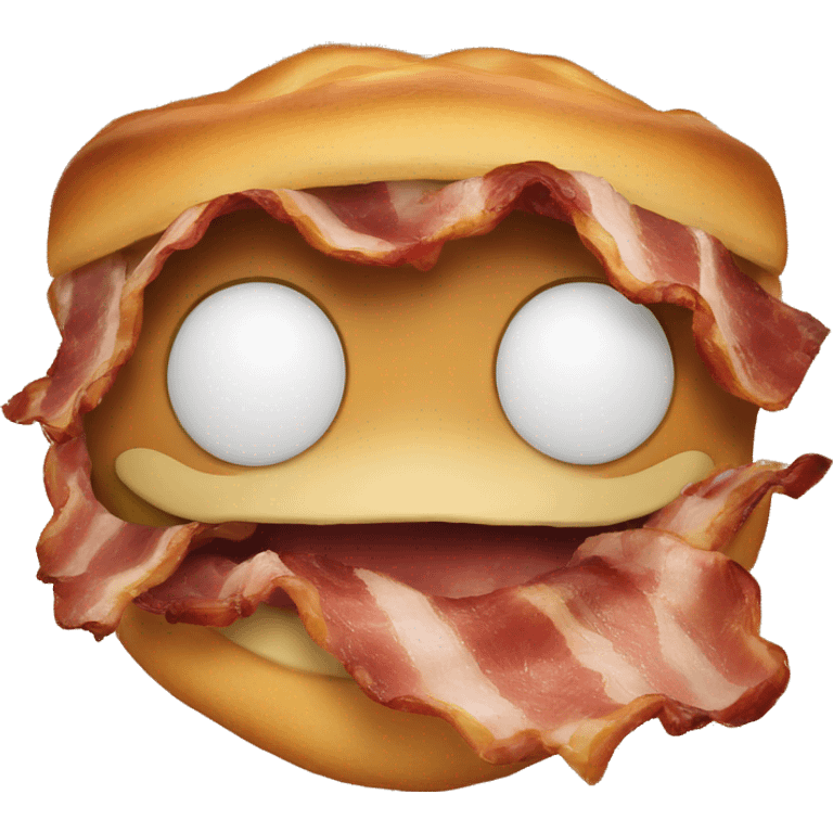 mouth full of bacon emoji