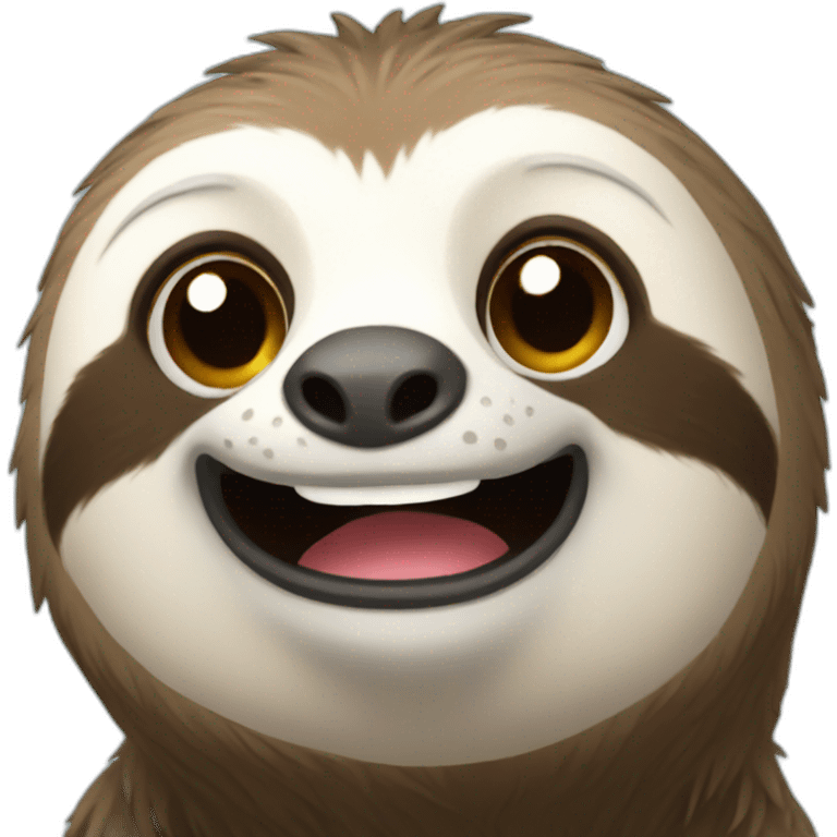 Happy sloth emoji