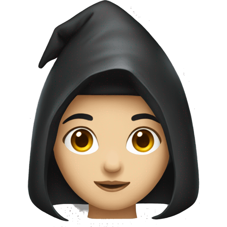 young female wizard with black hair  emoji