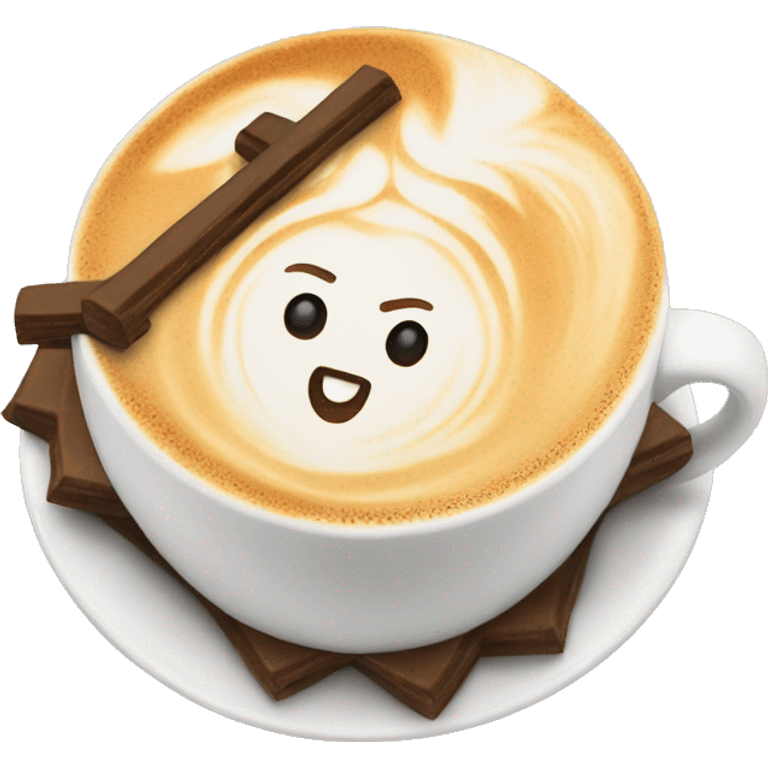 Latte and bow emoji