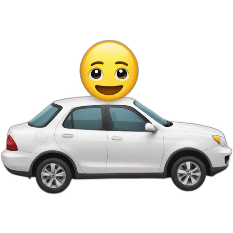 Chat sur un voiture volante emoji