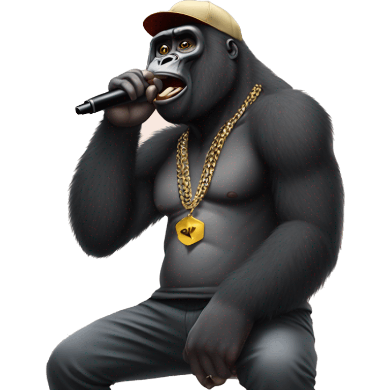 Gorilla rapper on stage emoji