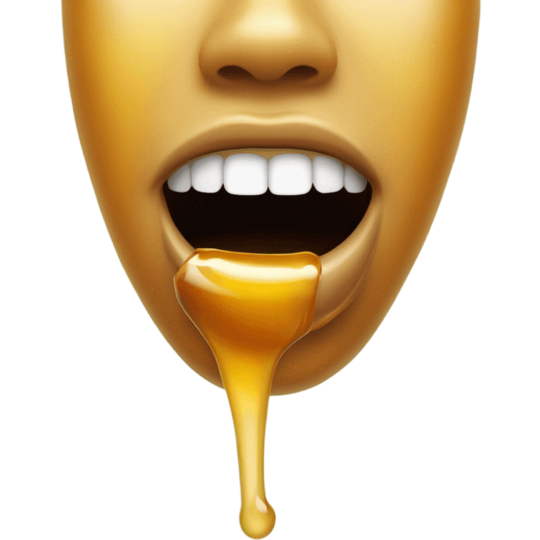 Honey out of mouth emoji