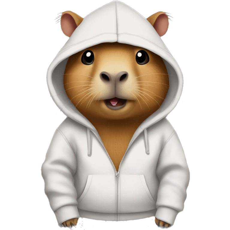 Capybara wearing a hoodie emoji