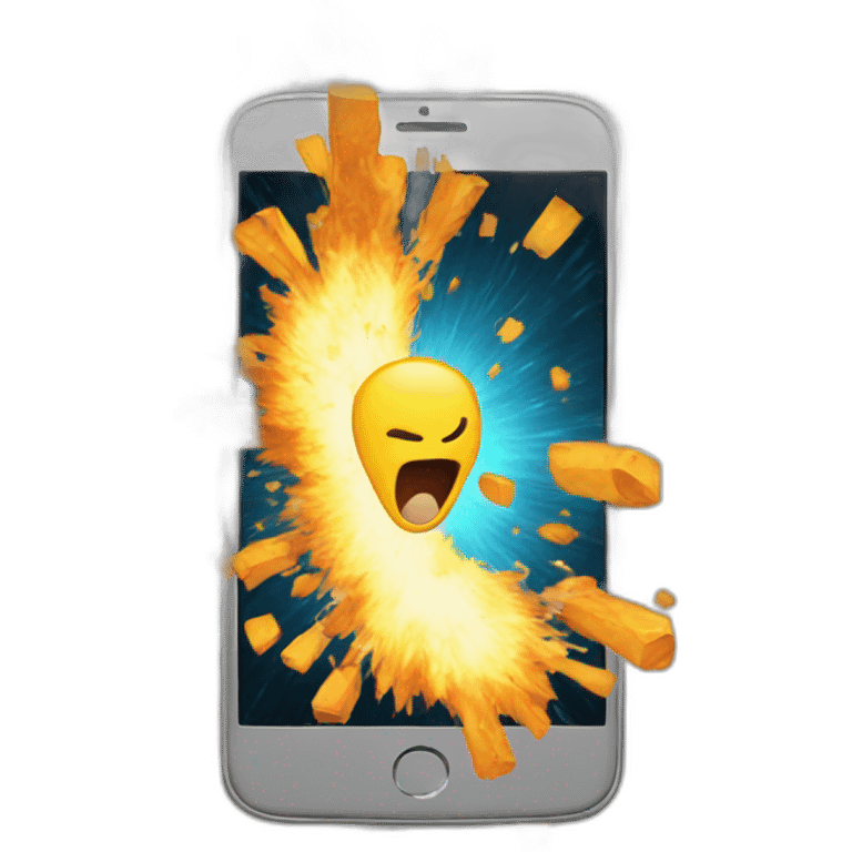 Phone exploding emoji