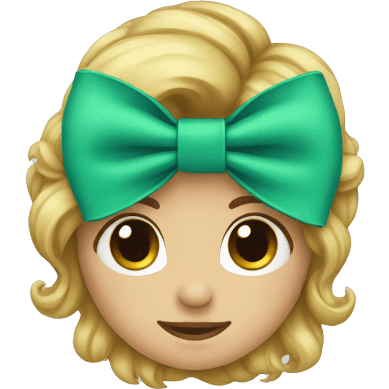  blue green bow emoji