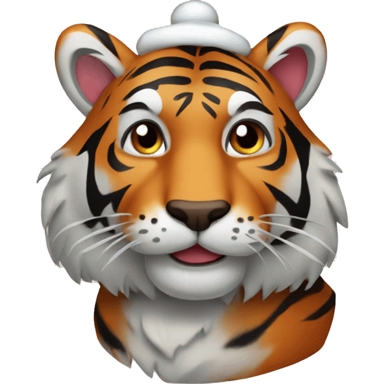 christmas tiger emoji