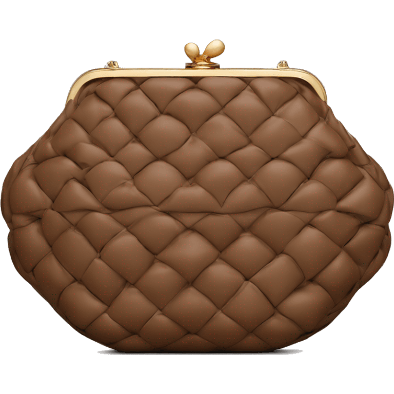 Bottega Venetta Andiamo clutch brown emoji