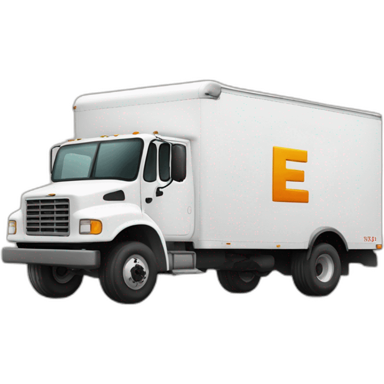 Boxtruck with letter "E" on the side emoji